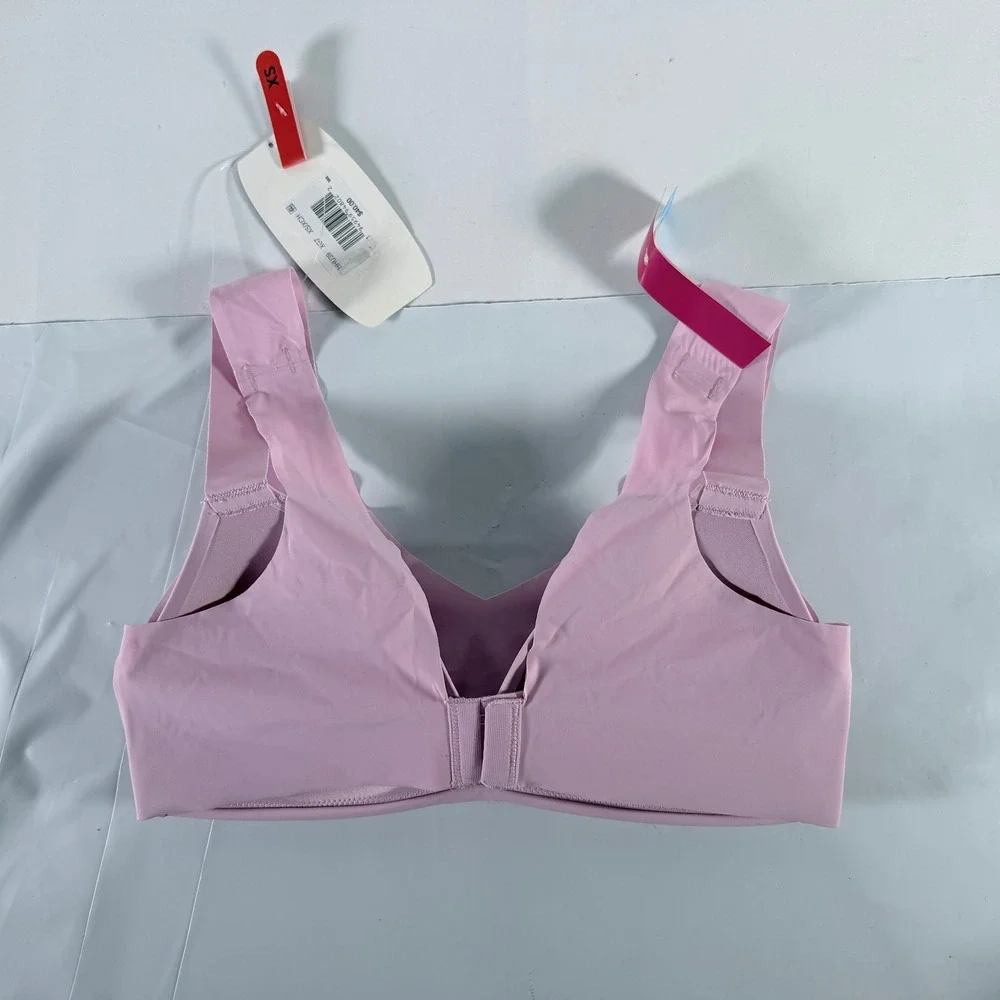 Hanes Invisible Embrace Wire-Free Pullover Bralette Pink XS